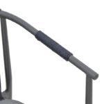 Πολυθρόνα στοιβαζόμενη Convince pakoworld γκρι αλουμίνιο-pe rattan ανθρακί-textilene σε γκρι απόχρωση 56x63x82εκ-373-000002