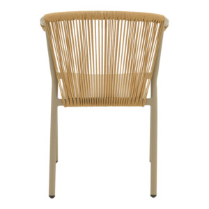 Πολυθρόνα στοιβαζόμενη Convince pakoworld αλουμίνιο με καφέ σκελετό-textilene-pe rattan 56x63x82εκ-373-000003