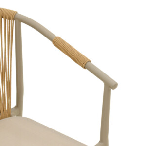 Πολυθρόνα στοιβαζόμενη Convince pakoworld αλουμίνιο με καφέ σκελετό-textilene-pe rattan 56x63x82εκ-373-000003