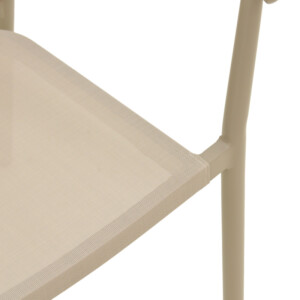 Πολυθρόνα στοιβαζόμενη Convince pakoworld αλουμίνιο με καφέ σκελετό-textilene-pe rattan 56x63x82εκ-373-000003