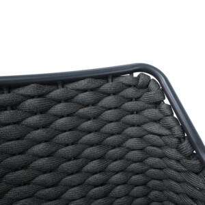 Πολυθρόνα Ortegia pakoworld αλουμινίου με ανθρακί σκελετό και σχοινί 57x62x82εκ-373-000004