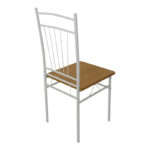 Τραπεζαρία Reforia pakoworld σετ 5τμχ mdf σε φυσική απόχρωση με λευκά μεταλλικά πόδια 110x60x74εκ-374-000001