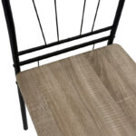 Τραπεζαρία Reforia pakoworld σετ 5τμχ mdf σε γκρι απόχρωση με μαύρα μεταλλικά πόδια 110x60x74εκ-374-000002