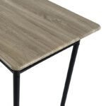 Τραπεζαρία Reforia pakoworld σετ 5τμχ mdf σε γκρι απόχρωση με μαύρα μεταλλικά πόδια 110x60x74εκ-374-000002