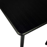 Τραπεζαρία Reforia pakoworld σετ 5τμχ mdf σε μαύρη απόχρωση με μαύρα μεταλλικά πόδια 110x60x74εκ-374-000003