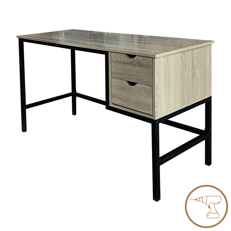 Γραφείο εργασίας Ramen pakoworld σε sonoma απόχρωση με μαύρα μεταλλικά πόδια 120x48x76εκ-374-000004 Γραφείο εργασίας Ramen pakoworld σε sonoma απόχρωση με μαύρα μεταλλικά πόδια 120x48x76εκ-374-000004