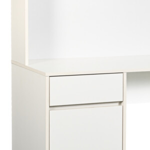 Γραφείο εργασίας Secreta pakoworld με ράφι σε λευκή απόχρωση 110x50x135εκ-375-000009