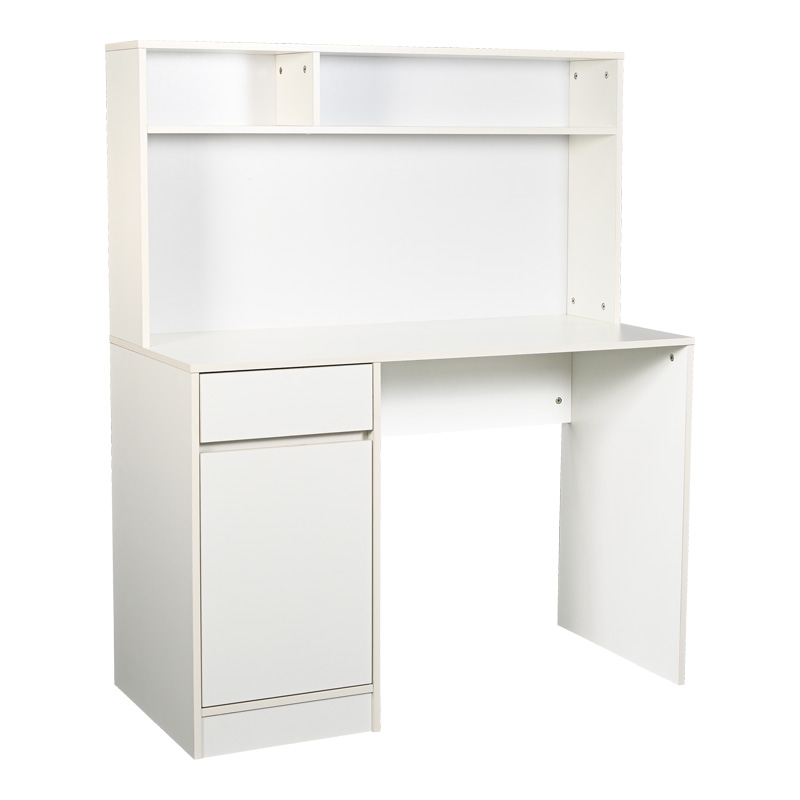 Γραφείο εργασίας Secreta pakoworld με ράφι σε λευκή απόχρωση 110x50x135εκ-375-000009