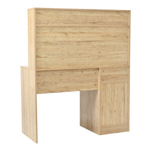 Γραφείο εργασίας Secreta pakoworld με ράφι σε oak απόχρωση 110x50x135εκ-375-000010