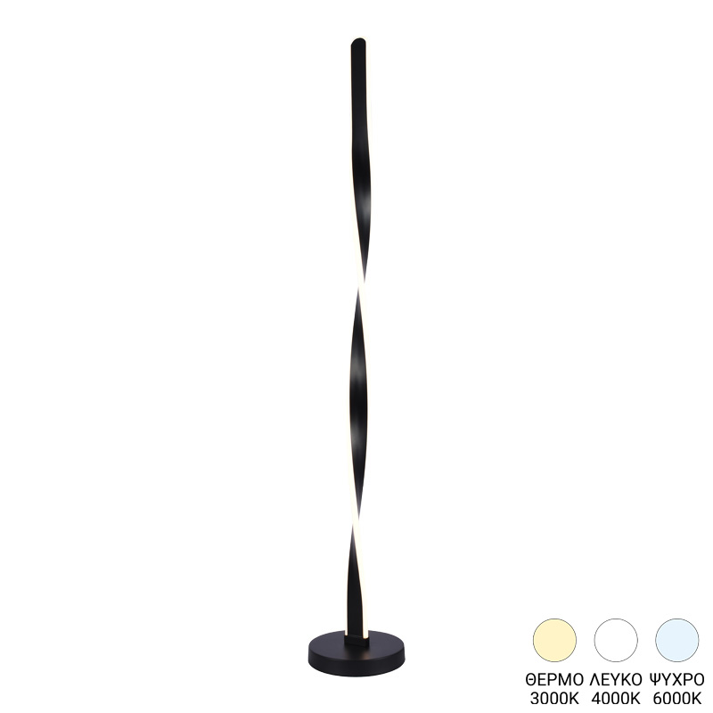 Φωτιστικό δαπέδου Pelepho pakoworld led μέταλλο σε μαύρη απόχρωση Φ20x130εκ-377-000017 Φωτιστικό δαπέδου Pelepho pakoworld led μέταλλο σε μαύρη απόχρωση Φ20x130εκ-377-000017