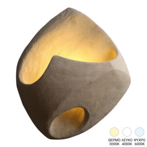 Φωτιστικό τοίχου-απλίκα Berzea pakoworld G4 led σε κρεμ απόχρωση 22.5x26x90εκ-377-000025