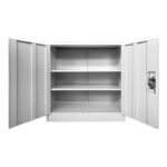 Ντουλάπι Armon pakoworld μέταλλο σε απόχρωση ανοιχτό γκρι 90x45x90εκ-378-000001