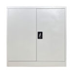 Ντουλάπι Armon pakoworld μέταλλο σε απόχρωση ανοιχτό γκρι 90x45x90εκ-378-000001