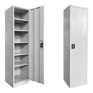 Ντουλάπα-στήλη Koya pakoworld μέταλλο σε απόχρωση ανοιχτό γκρι 50x45x180εκ-378-000002