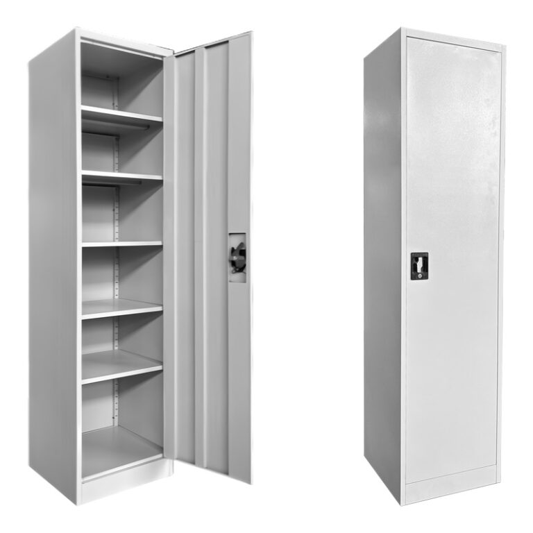 Ντουλάπα-στήλη Koya pakoworld μέταλλο σε απόχρωση ανοιχτό γκρι 50x45x180εκ-378-000002