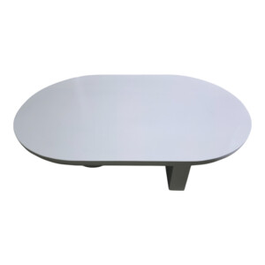 Τραπέζι σαλονιού Kane pakoworld μασίφ ξύλο ακακίας σε λευκή απόχρωση 110x72x38εκ-379-000002