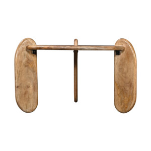 Τραπέζι σαλονιού Earten pakoworld μασίφ ξύλο ακακίας σε φυσική απόχρωση Φ80x40εκ-379-000010