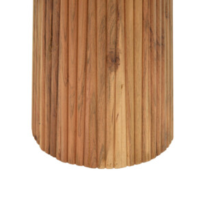 Τραπέζι Tully pakoworld μασίφ ξύλο ακακίας σε καρυδί απόχρωση Φ120x75εκ-379-000017