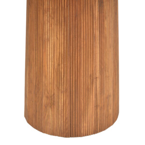 Τραπέζι Tully pakoworld μασίφ ξύλο ακακίας σε φυσική απόχρωση Φ120x75εκ-379-000018