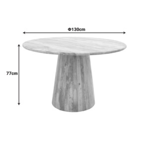 Τραπέζι Rahma I pakoworld μασιφ ξύλο mango 3εκ σε φυσική απόχρωση Φ120x77εκ-379-000029