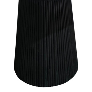 Τραπέζι σαλονιού Canicule I pakoworld μασίφ ξύλο ακακίας σε μαύρη απόχρωση Φ80x40εκ-379-000038