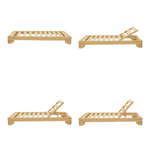 Ξαπλώστρα Fendy pakoworld ξύλο ελάτου σε φυσική απόχρωση 71.5x200x24εκ-380-000001