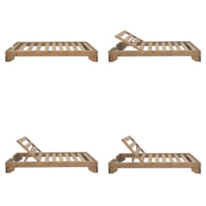 Ξαπλώστρα Fendy pakoworld ξύλο ελάτου σε καρυδί απόχρωση 71.5x200x24εκ-380-000002