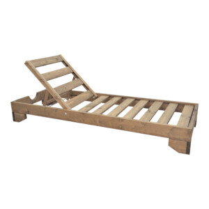 Ξαπλώστρα Fendy pakoworld ξύλο ελάτου σε καρυδί απόχρωση 71.5x200x24εκ-380-000002