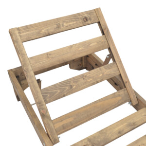 Ξαπλώστρα Fendy pakoworld ξύλο ελάτου σε καρυδί απόχρωση 71.5x200x24εκ-380-000002