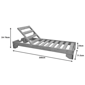 Ξαπλώστρα Fendy pakoworld ξύλο ελάτου σε καρυδί απόχρωση 71.5x200x24εκ-380-000002