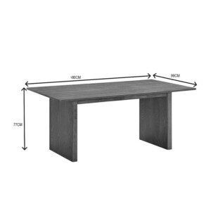 Τραπέζι Eleganza pakoworld mdf σε καρυδί απόχρωση 180x99x75.8εκ-381-000008