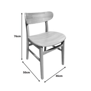 Καρέκλα Lumnia pakoworld rubberwood σε φυσική απόχρωση 46x50x76εκ-382-000008