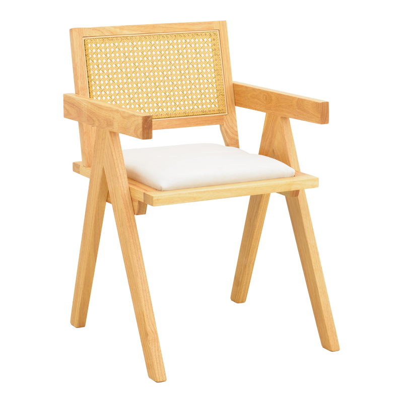 Πολυθρόνα Winslow pakoworld rubberwood σε φυσική απόχρωση-ύφασμα λευκό 51x54x80εκ-382-000009 Πολυθρόνα Winslow pakoworld rubberwood σε φυσική απόχρωση-ύφασμα λευκό 51x54x80εκ-382-000009