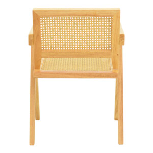Πολυθρόνα Winslow pakoworld rubberwood-rattan σε φυσική απόχρωση 51x54x80εκ-382-000010