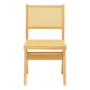 Καρέκλα Winslow pakoworld rubberwood-rattan σε φυσική απόχρωση 46x58x80εκ-382-000012