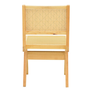 Καρέκλα Winslow pakoworld rubberwood-rattan σε φυσική απόχρωση 46x58x80εκ-382-000012