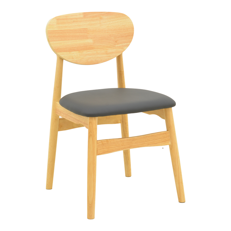 Καρέκλα Cardith pakoworld rubberwood-plywood σε φυσική απόχρωση-pu μαύρο 48x51x78εκ-382-000015 Καρέκλα Cardith pakoworld rubberwood-plywood σε φυσική απόχρωση-pu μαύρο 48x51x78εκ-382-000015