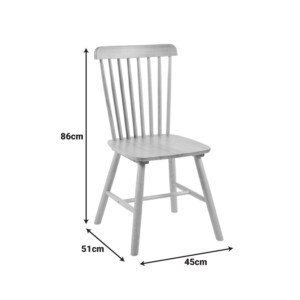 Καρέκλα Bristol pakoworld rubberwood σε φυσική απόχρωση 45x51x86εκ-382-000016