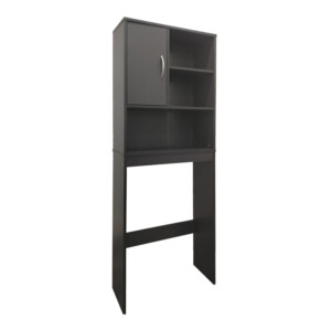 Έπιπλο πλυντηρίου Tazien pakoworld σε ανθρακί απόχρωση 60x24x168.5εκ-383-000002