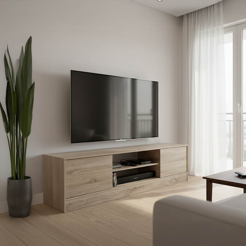 Έπιπλο τηλεόρασης Sasa pakoworld σε sonoma απόχρωση 150x35x41.5εκ-383-000032 Έπιπλο τηλεόρασης Sasa pakoworld σε sonoma απόχρωση 150x35x41.5εκ-383-000032