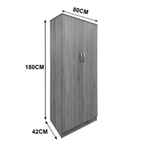 Ντουλάπα δίφυλλη Lego pakoworld σε wenge απόχρωση 80x42x180εκ-383-000049