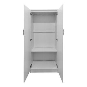 Ντουλάπα δίφυλλη Lego pakoworld σε λευκή απόχρωση 80x42x180εκ-383-000050