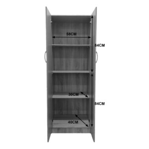 Ντουλάπα δίφυλλη Lego pakoworld σε sonoma-λευκή απόχρωση 60x42x180εκ-383-000057