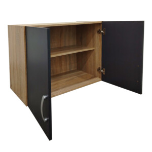 Πατάρι ντουλάπας δίφυλλο Lego pakoworld σε sonoma-ανθρακί απόχρωση 79x41.5x60εκ-383-000064