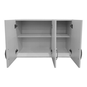 Πατάρι ντουλάπας τρίφυλλο Lego pakoworld σε λευκή απόχρωση 90x41.5x60εκ-383-000068