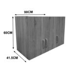 Πατάρι ντουλάπας τρίφυλλο Athos pakoworld σε sonoma-ανθρακί απόχρωση 90x41.5x60εκ-383-000069