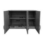 Πατάρι ντουλάπας τρίφυλλο Athos pakoworld σε sonoma-ανθρακί απόχρωση 90x41.5x60εκ-383-000069