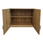 Ντουλάπα δίφυλλη με 2 συρτάρια και πατάρι Athos pakoworld σε oak απόχρωση 80x42x240εκ-383-000078