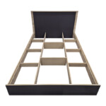 Κρεβάτι Athos pakoworld σε sonoma-ανθρακί απόχρωση 140x200εκ-383-000095