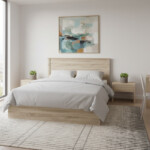 Κρεβάτι Athos pakoworld σε sonoma απόχρωση 160x200εκ-383-000098